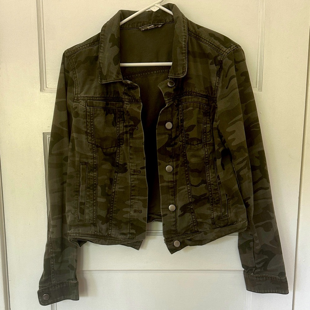 LOFT Camouflage Jean Jacket